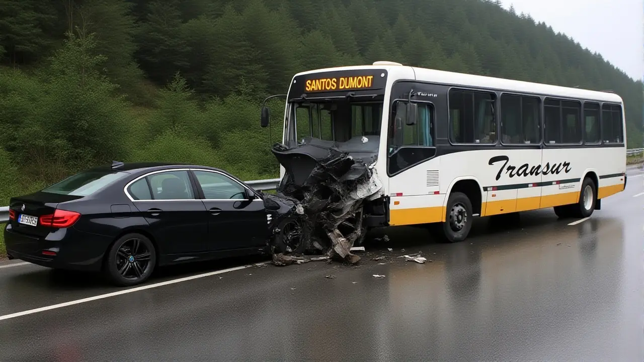 Motorista morre e 3 ficam feridos em acidente na BR-040, em MG